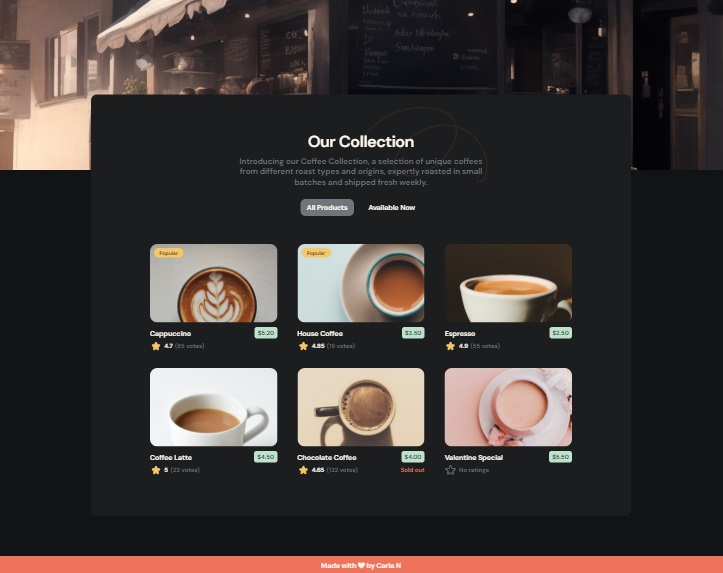 Simple Coffee Listing preview