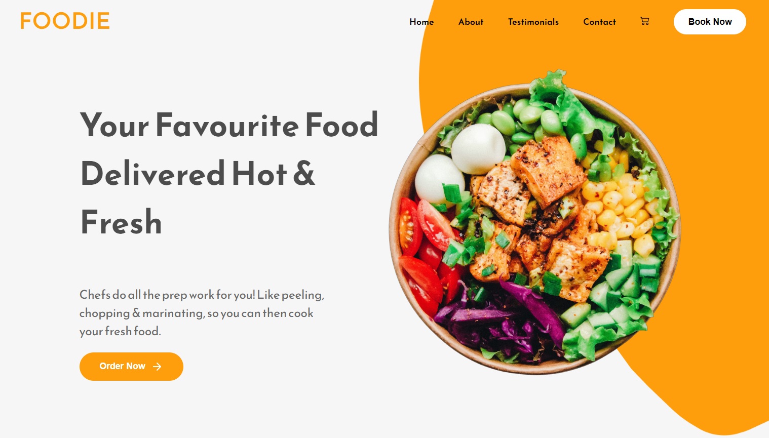 Foodie Landing Page preview